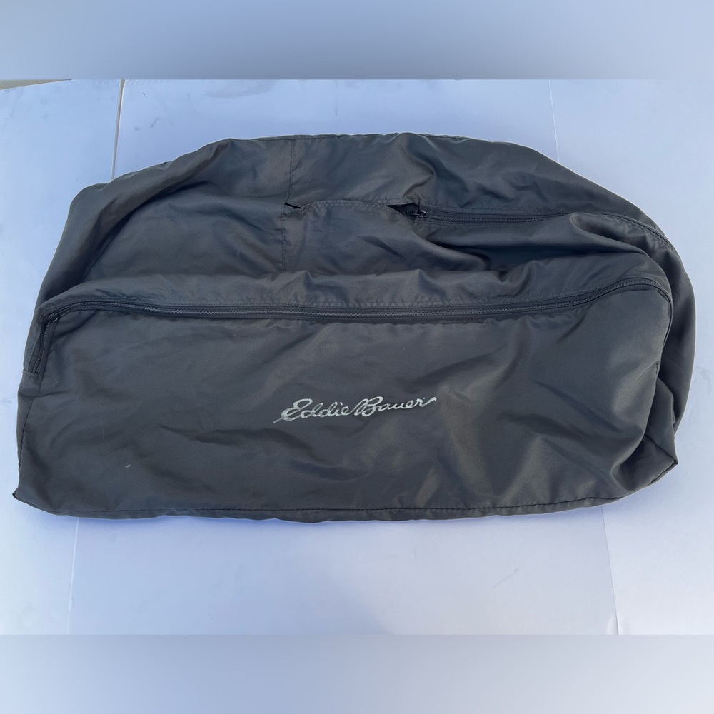 Eddie Bauer Pack n Play Storage Carry Bag Gray -2 Zipped Storage Areas